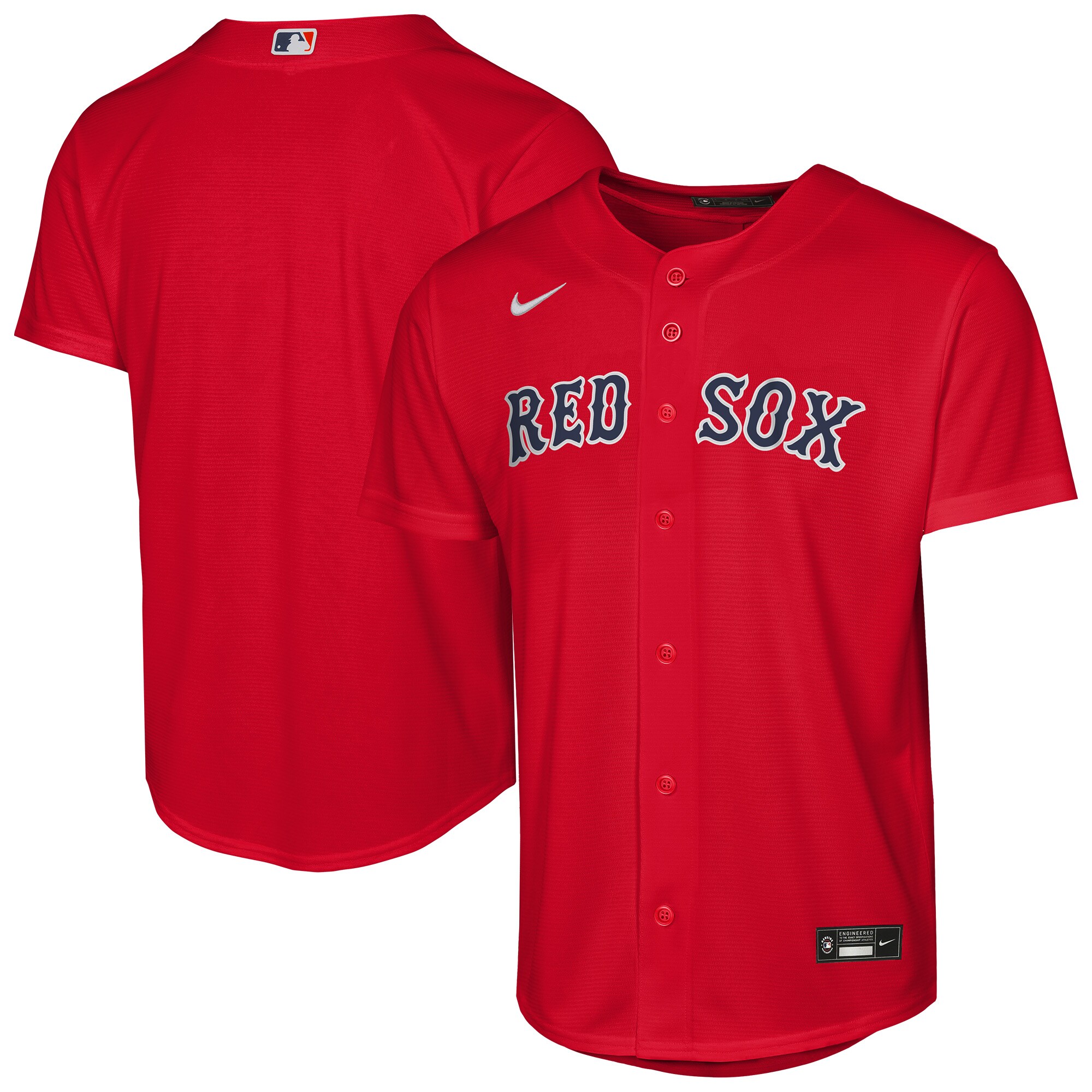 【公式グッズ】MLB レッドソックス オルタネイト ユニフォーム （レプリカ） Nike/ナイキ キッズサイズ レッド (Youth 8-20 Baseline Replica 2026 ALT & Road Jerseys - Team Front)｜Fanatics公式ストア 店