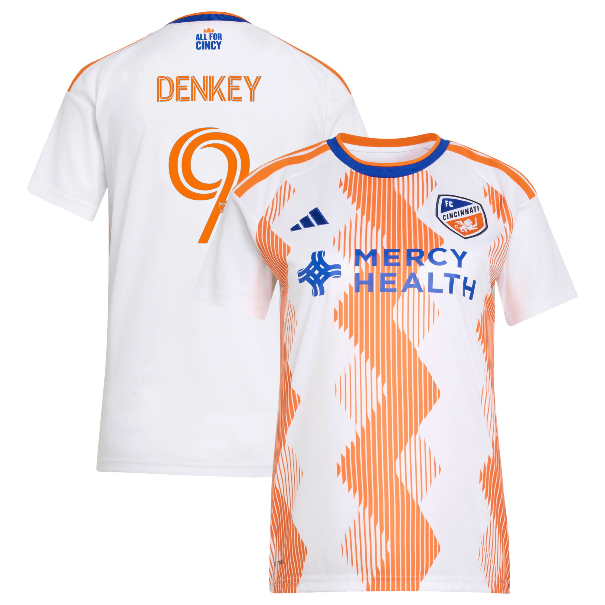 【公式グッズ】MLS FCシンシナティ ケヴィン・デンキー レプリカ ユニフォーム Adidas/アディダス レディース ホワイト (ADI 2026 Women's MLS Replica Jersey - Player)