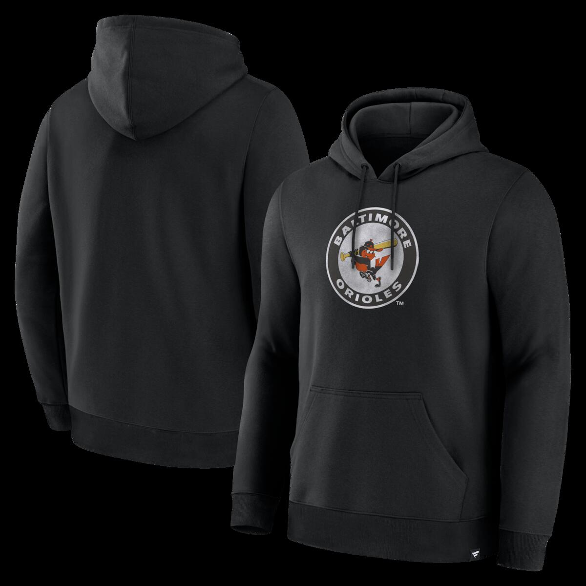【公式グッズ】MLB オリオールズ パーカー Fanatics/ファナティクス メンズ ブラック (FANATICS DISTRESSED VINTAGE LOGO 1 LEGACY FLEECE POH)