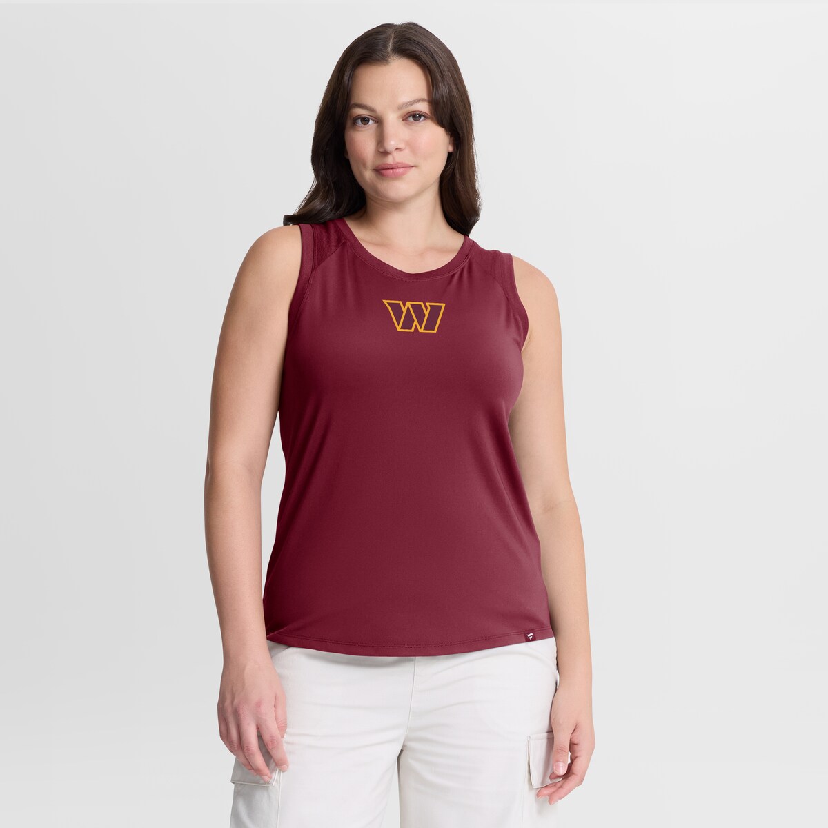 【公式グッズ】NFL コマンダーズ タンクトップ Fanatics/ファナティクス レディース バーガンディ (NFL Womens Fanatics Triumpant Win High Hip Tank)