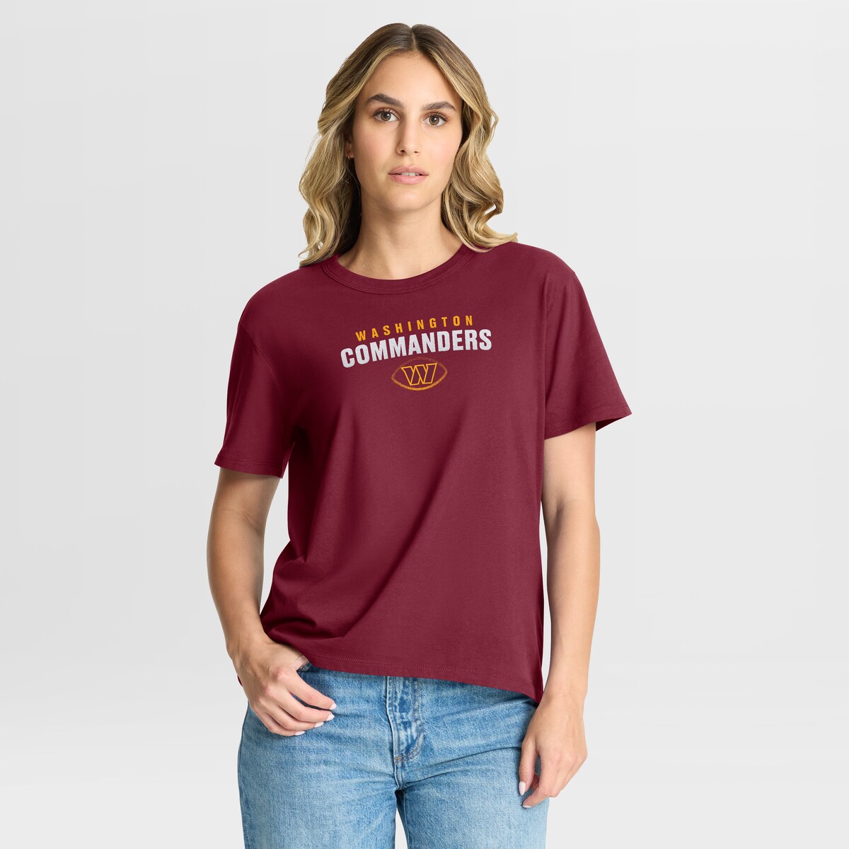 【公式グッズ】NFL コマンダーズ Tシャツ Fanatics/ファナティクス レディース バーガンディ (NFL Womens Fanatics Team Fade Legacy SST - R)