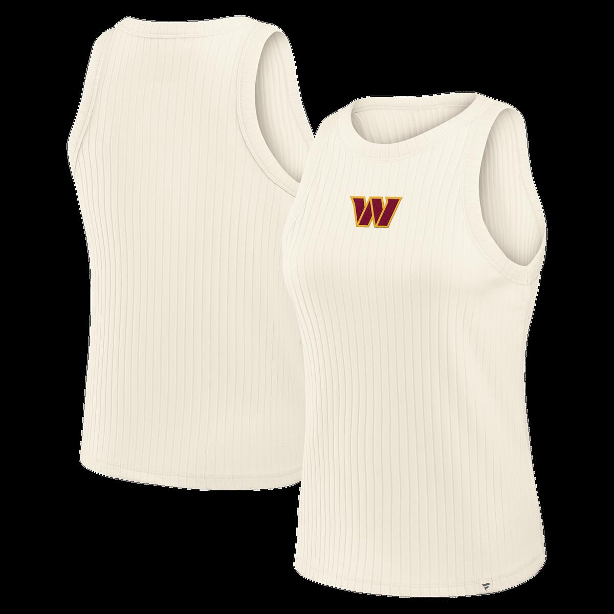 【公式グッズ】NFL コマンダーズ タンクトップ Fanatics/ファナティクス レディース クリーム (NFL Womens Fanatics Star Play Ribbed Tank)｜Fanatics公式ストア 店
