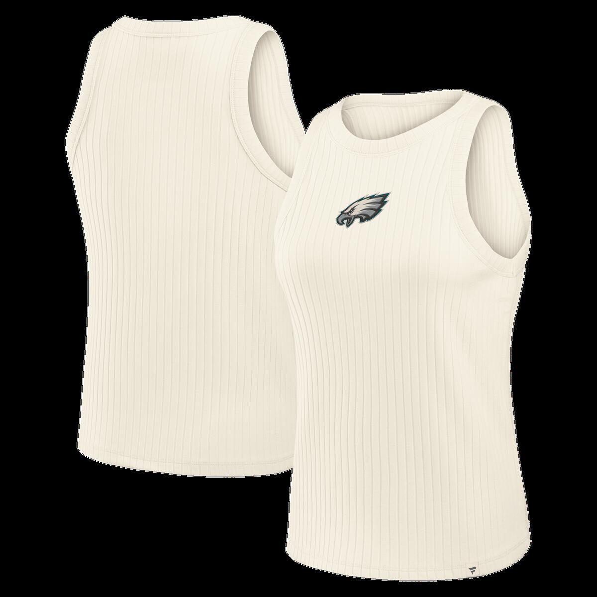 【公式グッズ】NFL イーグルス タンクトップ Fanatics/ファナティクス レディース クリーム (NFL Womens Fanatics Star Play Ribbed Tank)｜Fanatics公式ストア 店