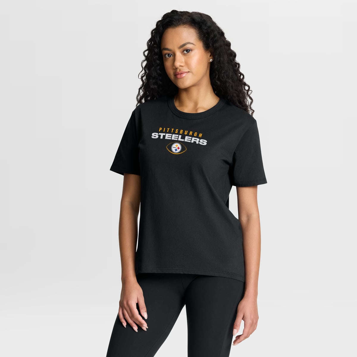 【公式グッズ】NFL スティーラーズ Tシャツ Fanatics/ファナティクス レディース ブラック (NFL Womens Fanatics Team Fade Legacy SST - R)｜Fanatics公式ストア 店