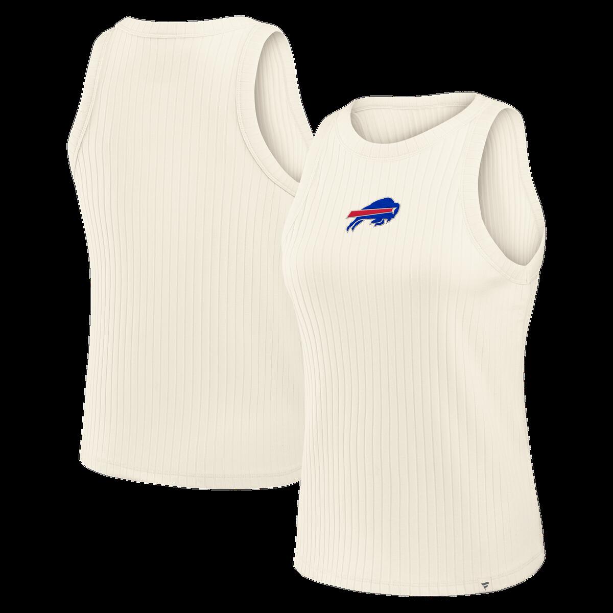 【公式グッズ】NFL ビルズ タンクトップ Fanatics/ファナティクス レディース クリーム (NFL Womens Fanatics Star Play Ribbed Tank)｜Fanatics公式ストア 店