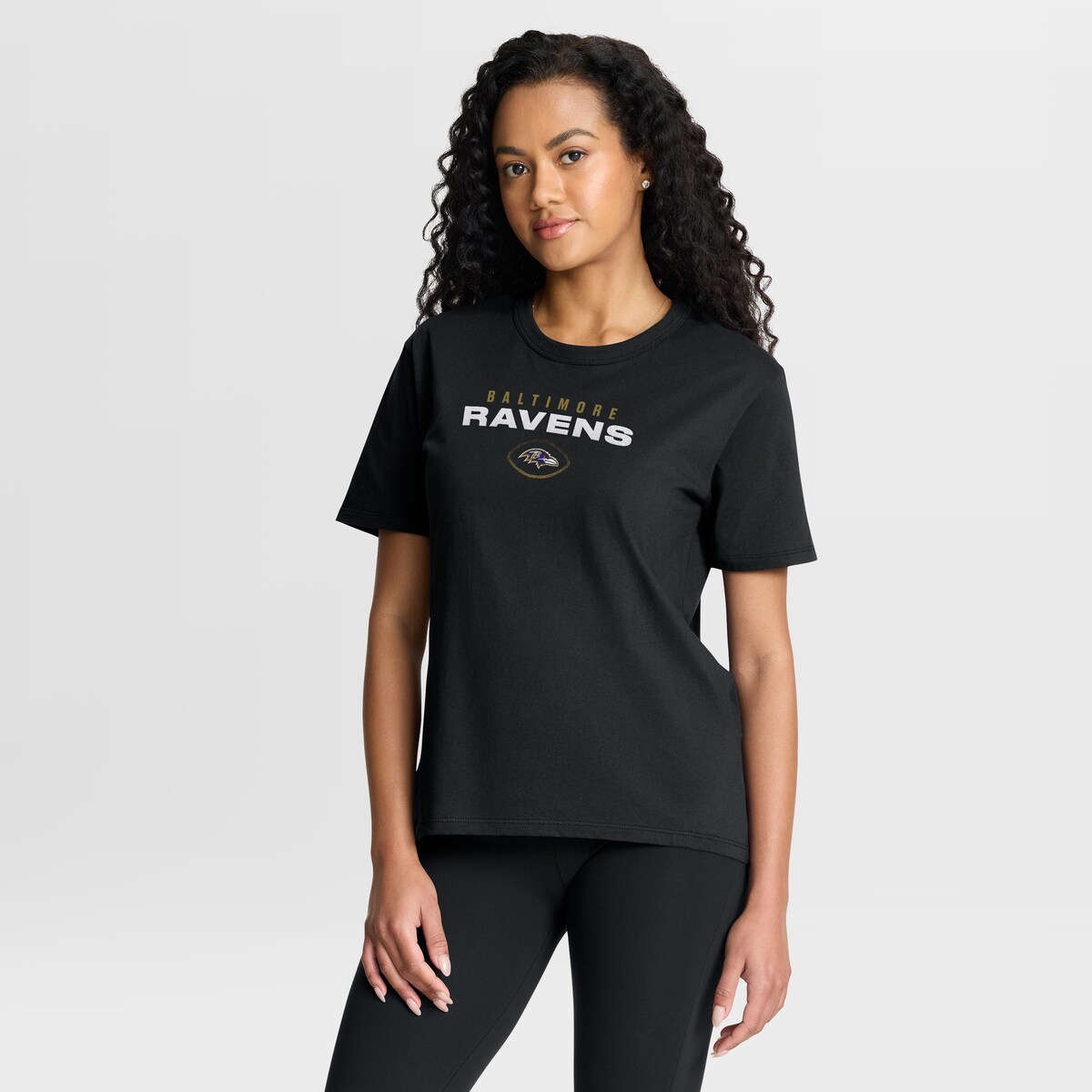 【公式グッズ】NFL レイブンズ Tシャツ Fanatics/ファナティクス レディース ブラック (NFL Womens Fanatics Team Fade Legacy SST - R)｜Fanatics公式ストア 店