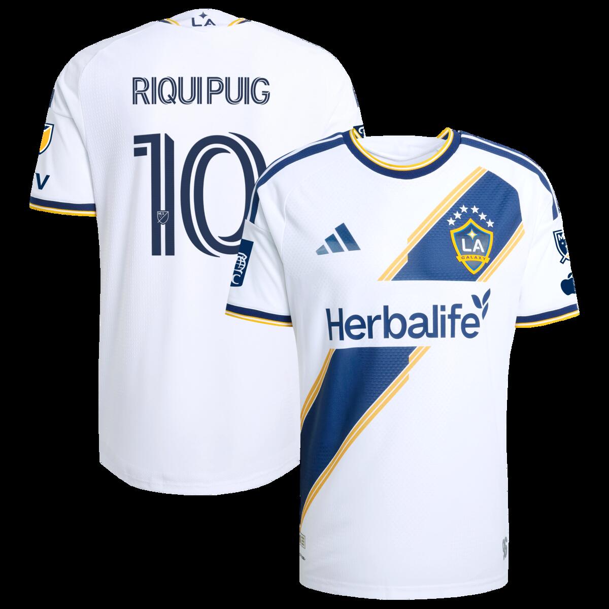 【公式グッズ】MLS LAギャラクシー プイッグ オーセンティック ユニフォーム Adidas/アディダス メンズ ホワイト (ADI 2026 Men's MLS Authentic Jersey W/ Patch - Player)