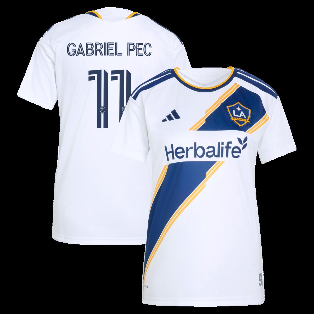 【公式グッズ】MLS LAギャラクシー ガブリエル・ペック レプリカ ユニフォーム Adidas/アディダス レディース ホワイト (ADI 2026 Women's MLS Replica Jersey - Player)|Fanatics公式ストア 店