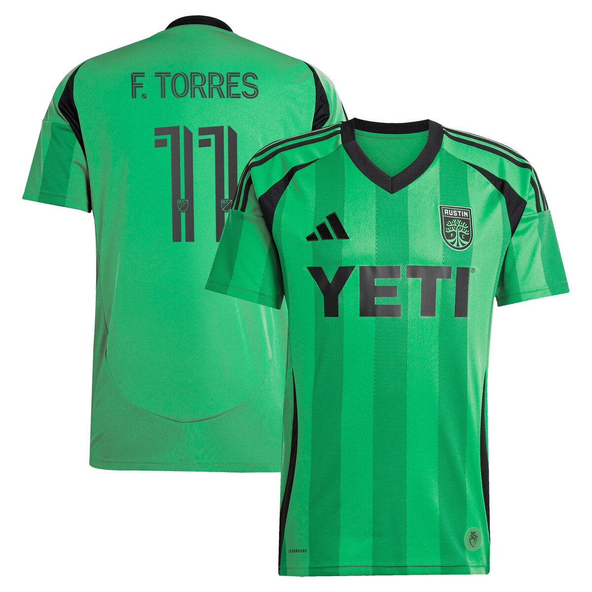 【公式グッズ】MLS オースティンFC トーレス レプリカ ユニフォーム Adidas/アディダス メンズ グリーン (2025 Men's MLS Replica Player Jersey)|Fanatics公式ストア 店