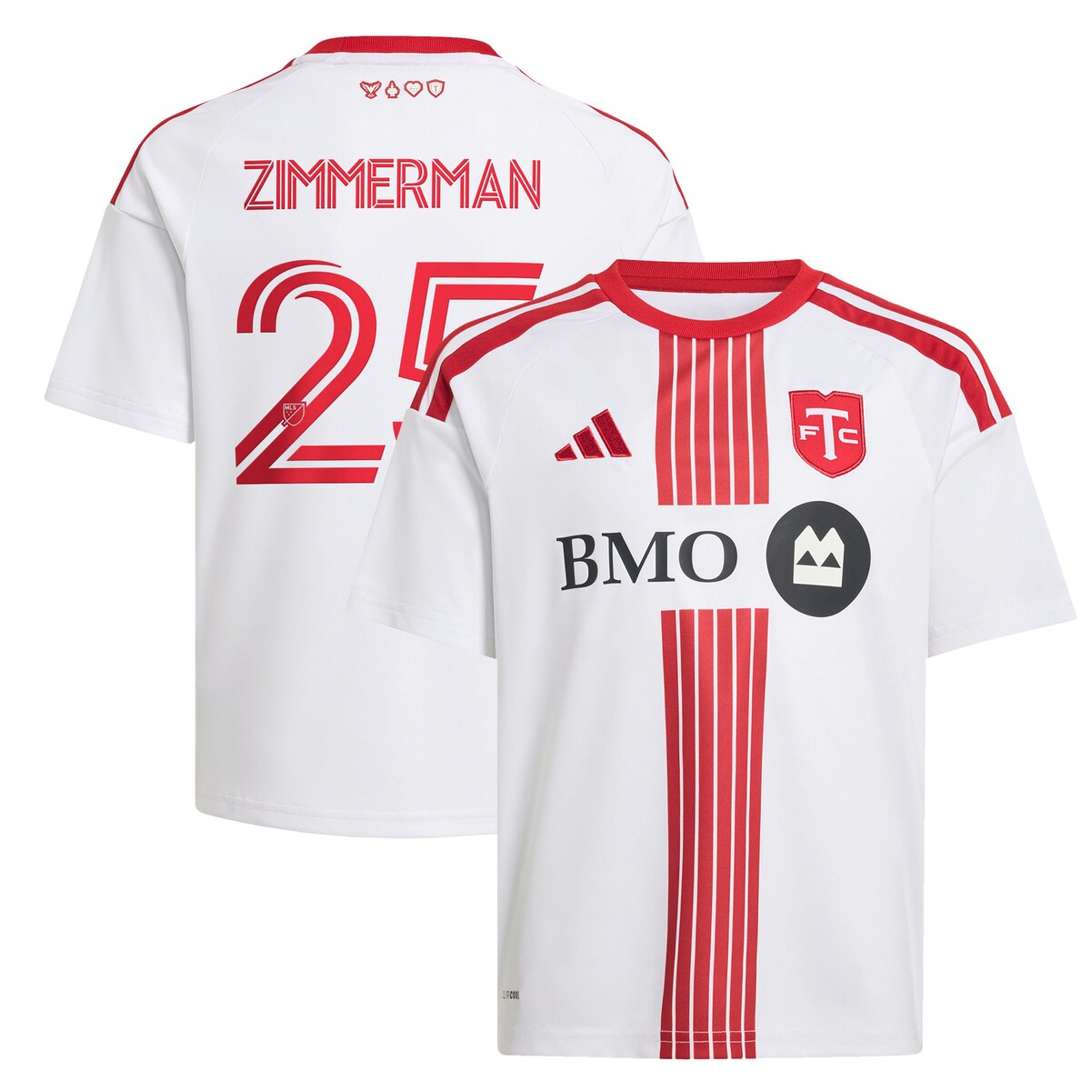 【公式グッズ】MLS トロントFC ジマーマン レプリカ ユニフォーム Adidas/アディダス ユース・ジュニアサイズ ホワイト (ADI 2026 Youth MLS Replica Jersey - Player)