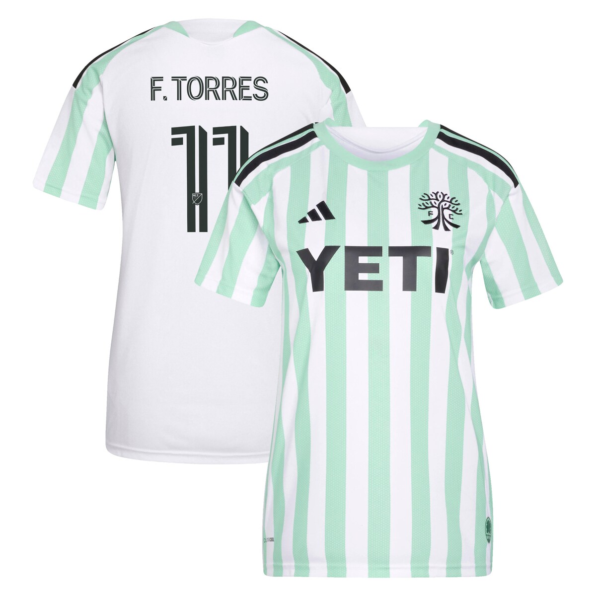 【公式グッズ】MLS オースティンFC トーレス レプリカ ユニフォーム Adidas/アディダス レディース ホワイト (ADI 2026 Women's MLS Replica Jersey - Player)