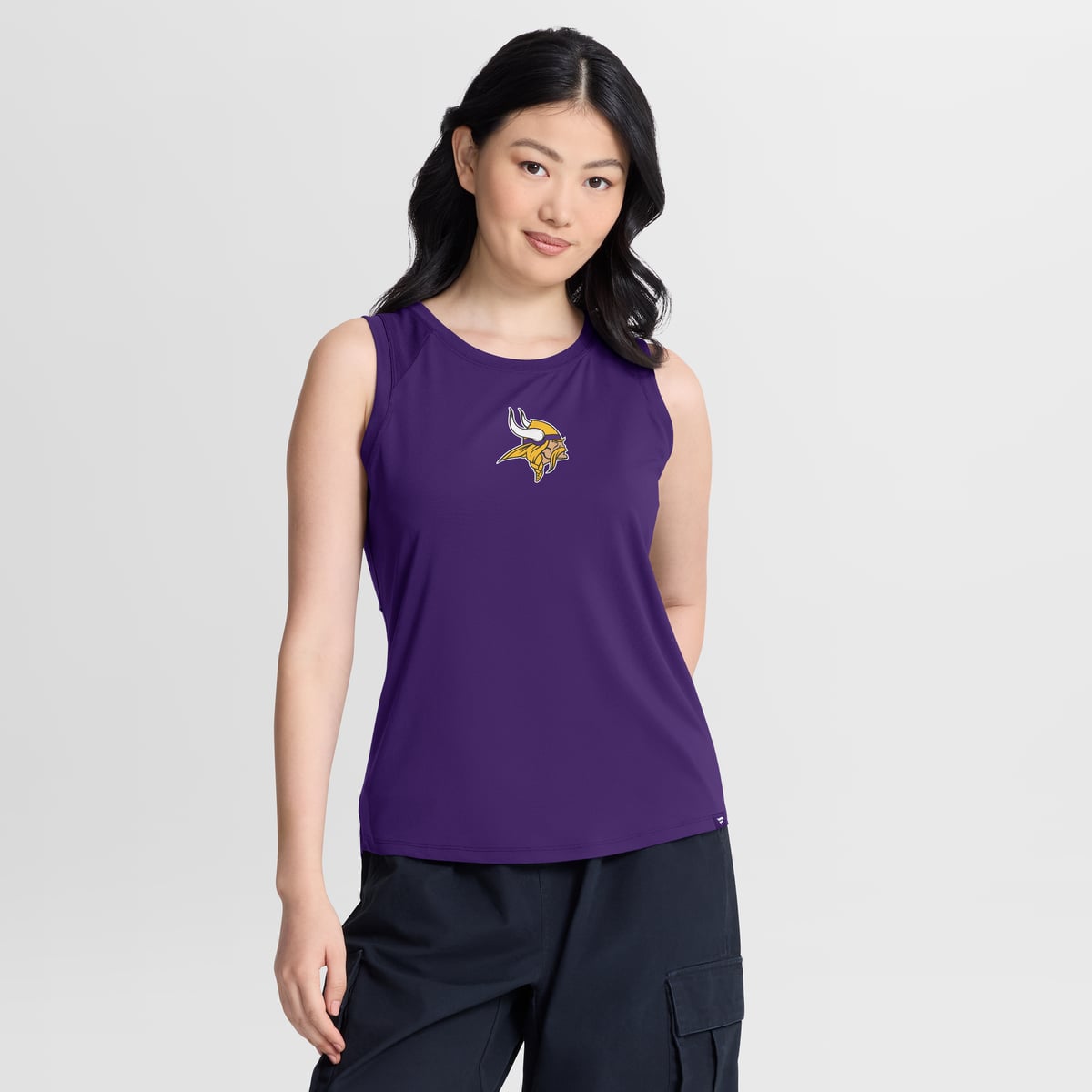 【公式グッズ】NFL バイキングス タンクトップ Fanatics/ファナティクス レディース パープル (NFL Womens Fanatics Triumpant Win High Hip Tank)|Fanatics公式ストア 店