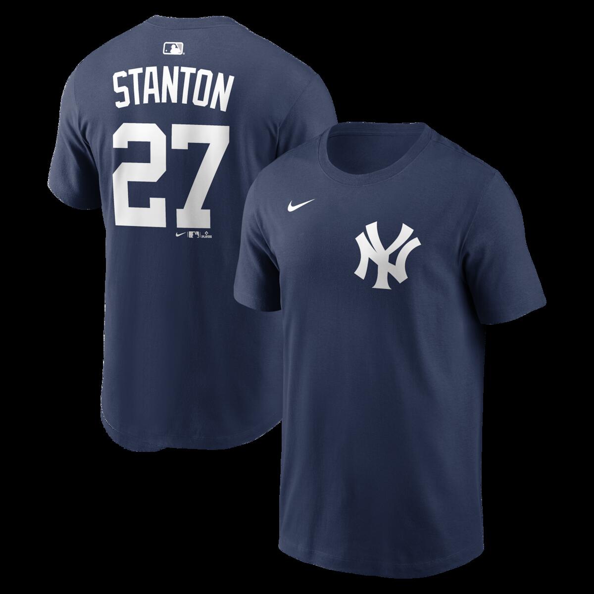 【公式グッズ】MLB ヤンキース ジャンカルロ・スタントン ネーム&ナンバー Tシャツ Nike/ナイキ メンズ ネイビー (Nike Men's N&N CORE Tee - 2026)|Fanatics公式ストア 店