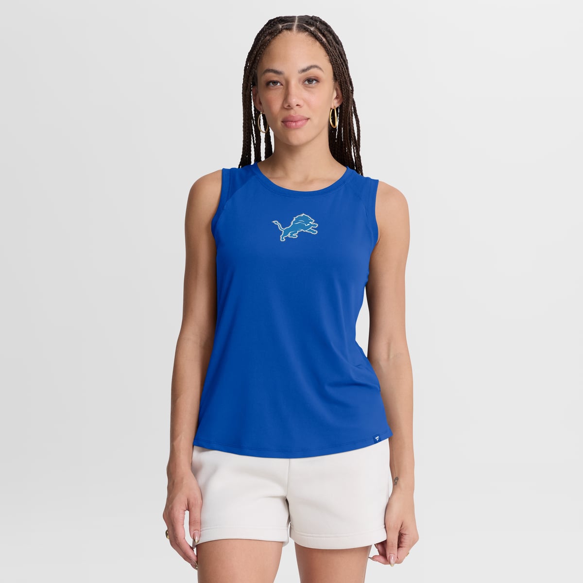 【公式グッズ】NFL ライオンズ タンクトップ Fanatics/ファナティクス レディース ブルー (NFL Womens Fanatics Triumpant Win High Hip Tank)|Fanatics公式ストア 店