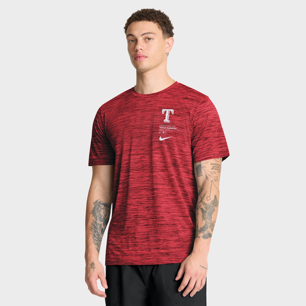【公式グッズ】MLB レンジャーズ Tシャツ Nike/ナイキ メンズ レッド (Men's Nike MLB Velocity Tee)