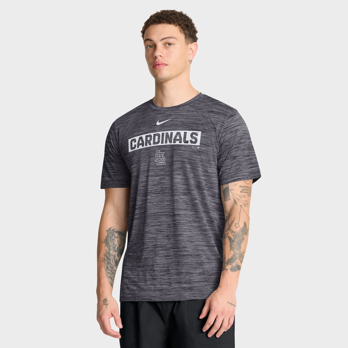 【公式グッズ】MLB カージナルス Tシャツ Nike/ナイキ メンズ ブラック (Men's Nike MLB Velocity Tee)