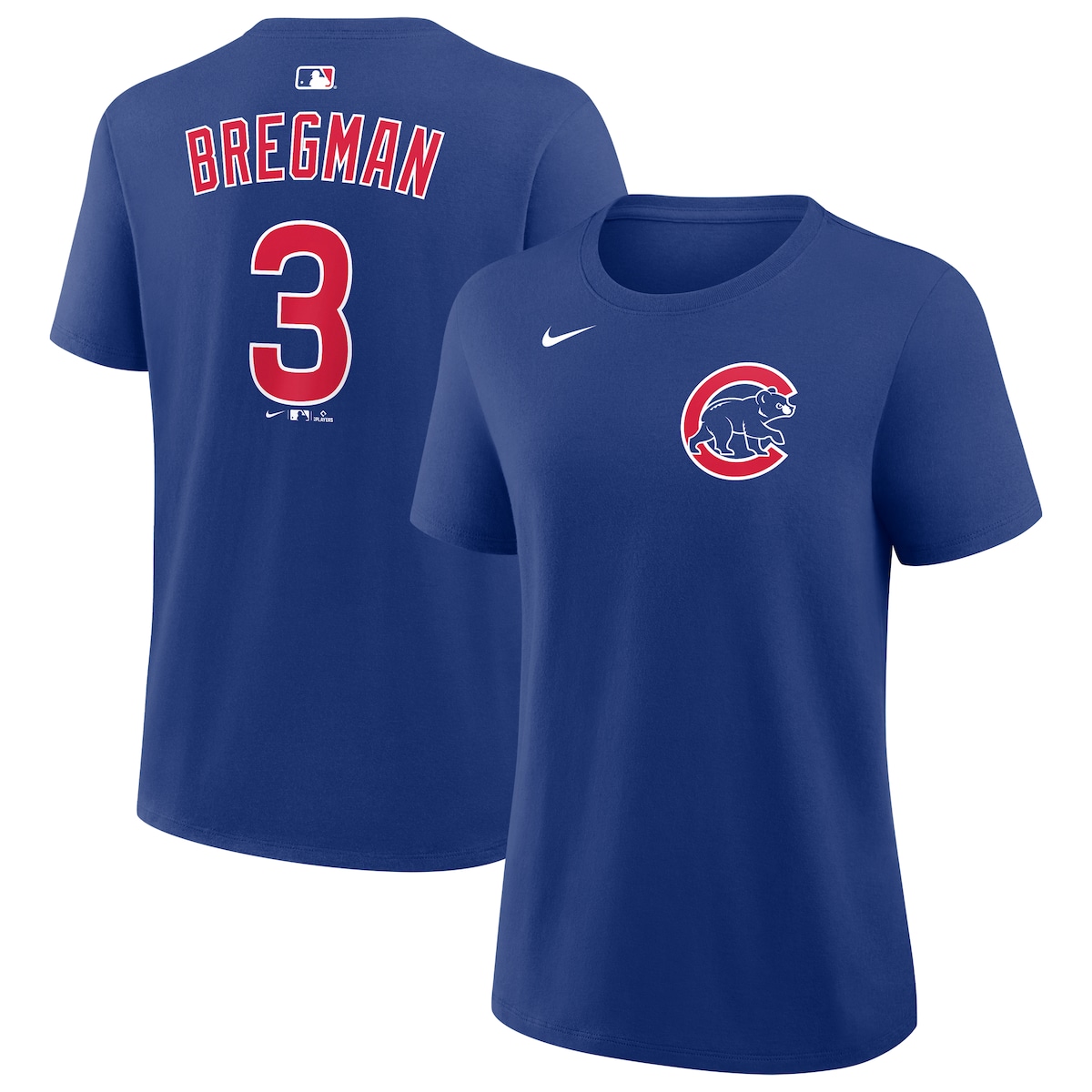【公式グッズ】MLB カブス アレックス・ブレグマン ネーム&ナンバー Tシャツ Nike/ナイキ レディース ロイヤルブルー (Nike 2026 Women's N&N LEAGUE SEASONAL Tee)