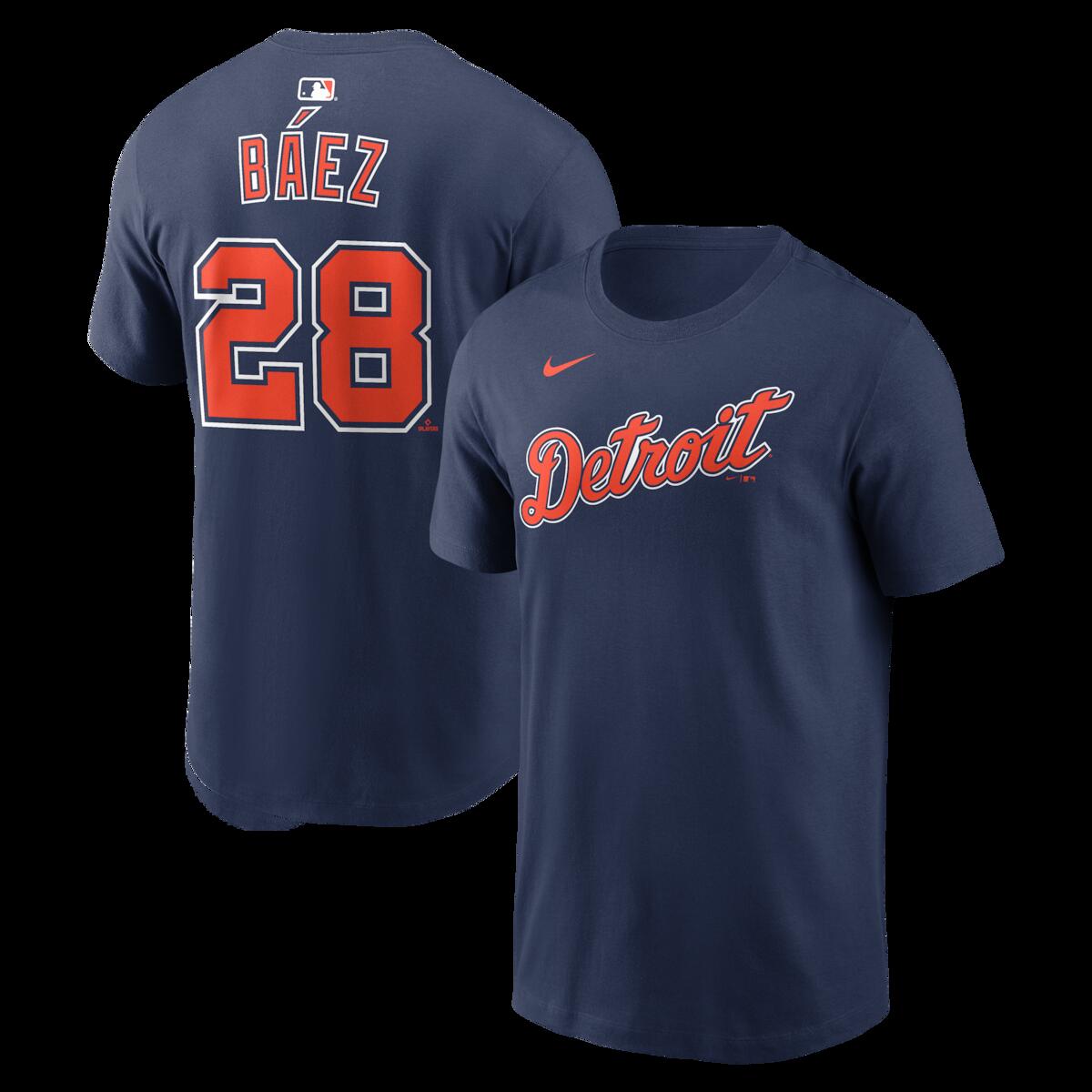 【公式グッズ】MLB タイガース ハビアー・バエズ ネーム&ナンバー Tシャツ Nike/ナイキ メンズ ネイビー (Nike 2026 Men's N&N League Seasonal Tee)|Fanatics公式ストア 店