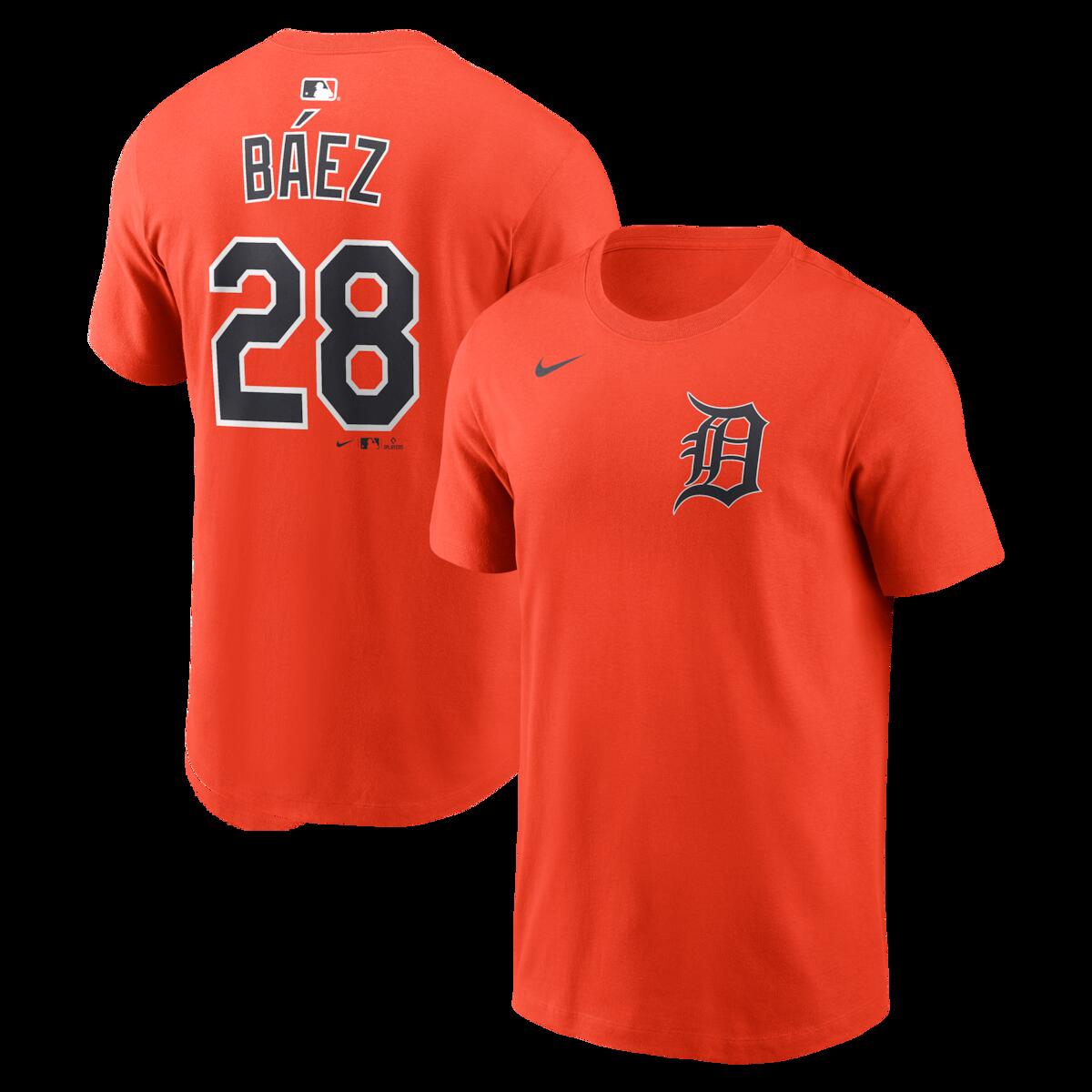 【公式グッズ】MLB タイガース ハビアー・バエズ ネーム&ナンバー Tシャツ Nike/ナイキ メンズ オレンジ (Nike 2026 Men's N&N League Seasonal Tee)|Fanatics公式ストア 店