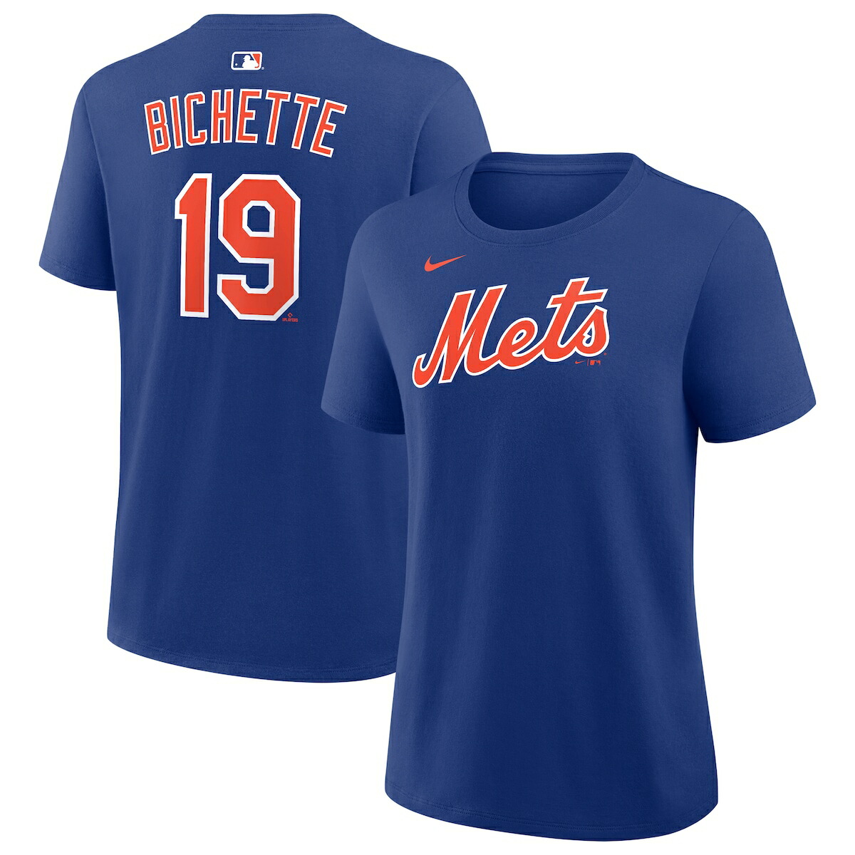 【公式グッズ】MLB メッツ ボー・ビシェット ネーム&ナンバー Tシャツ Nike/ナイキ レディース ロイヤルブルー (Nike Women's N&N CORE Tee - 2026)