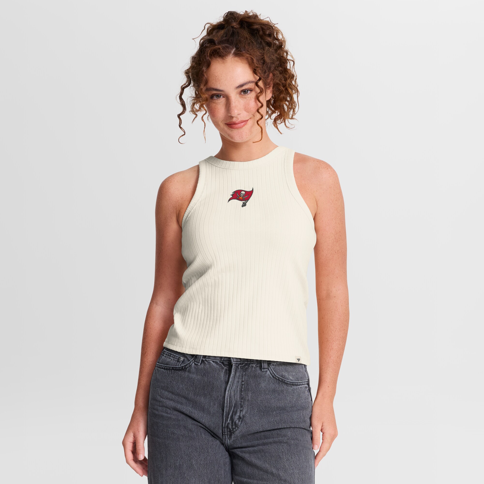 【公式グッズ】NFL バッカニアーズ タンクトップ Fanatics/ファナティクス レディース クリーム (NFL Womens Fanatics Star Play Ribbed Tank)|Fanatics公式ストア 店