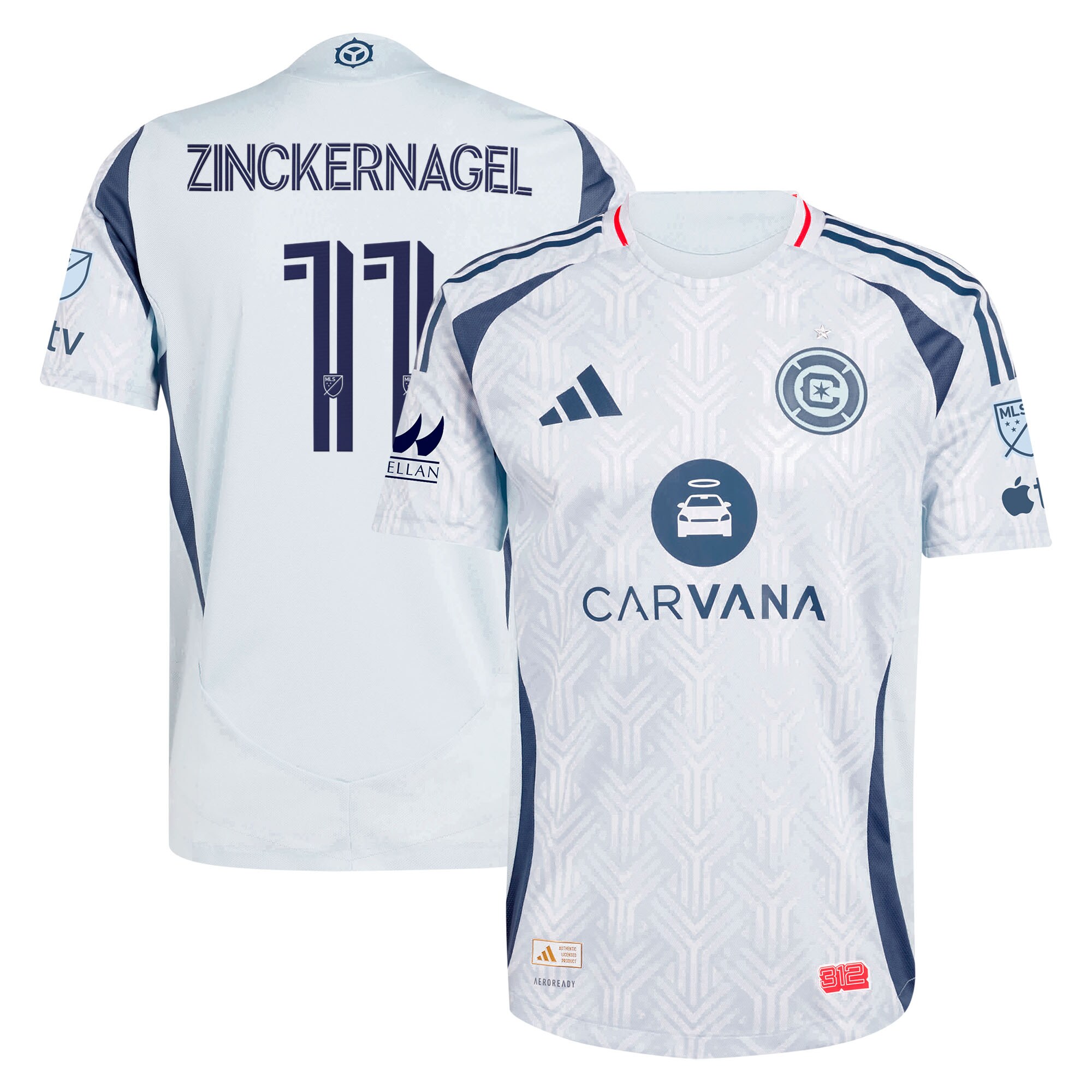 【公式グッズ】MLS シカゴ・ファイア オーセンティック ユニフォーム Adidas/アディダス メンズ ライトブルー (2025 Men's MLS Authentic Player Jersey)｜Fanatics公式ストア 店