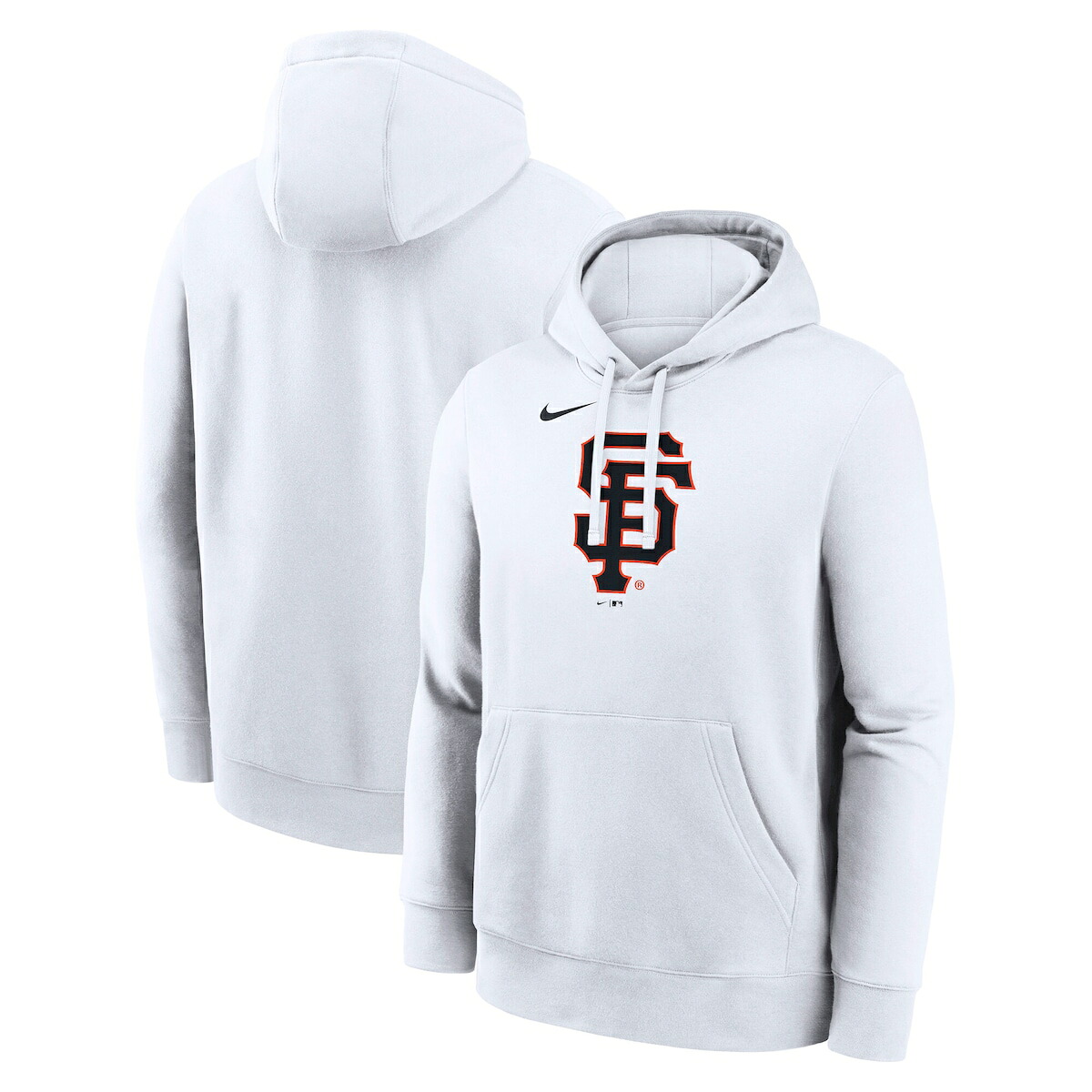 【公式グッズ】MLB ジャイアンツ パーカー Nike/ナイキ メンズ ホワイト (Men's Nike MLB Logo Club Fleece Hood)