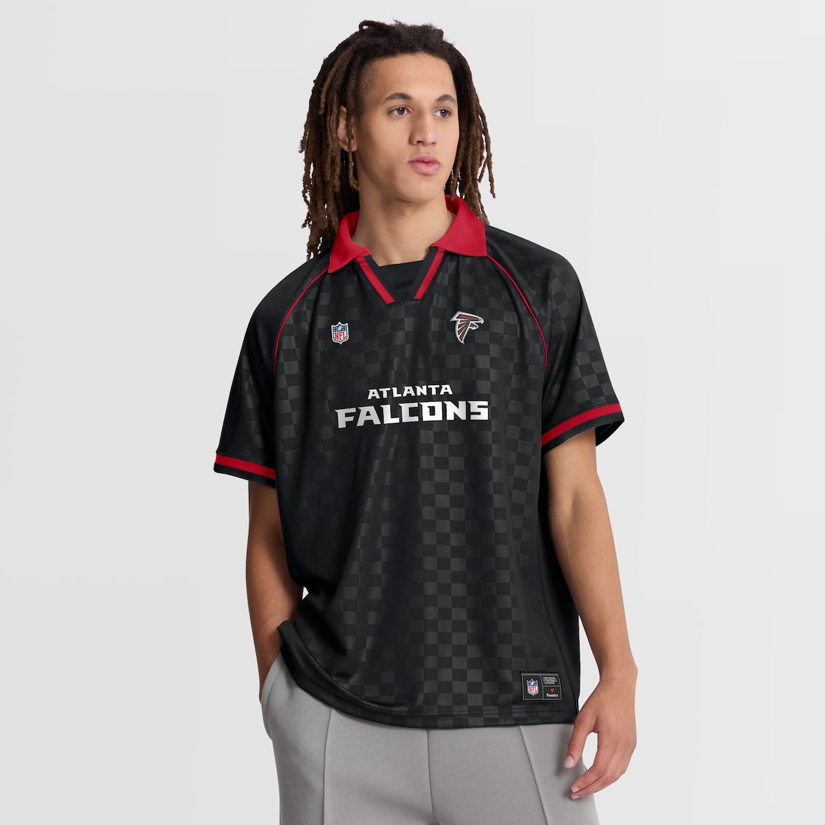【公式グッズ】NFL ファルコンズ ポロシャツ Fanatics/ファナティクス メンズ ブラック (MEN SHORT SLEEVE HOMERUN FASHION TOP)｜Fanatics公式ストア 店