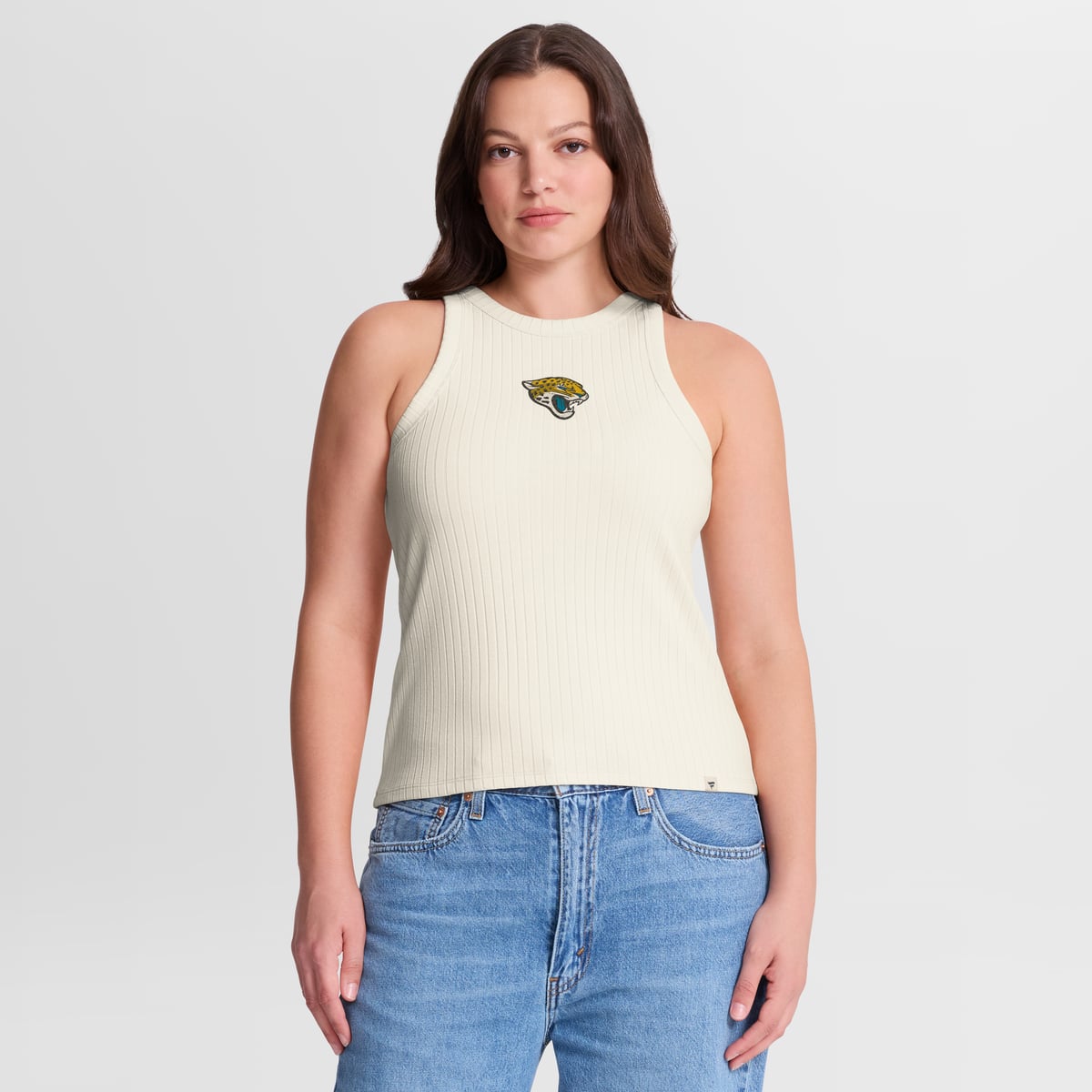 【公式グッズ】NFL ジャガーズ タンクトップ Fanatics/ファナティクス レディース クリーム (NFL Womens Fanatics Star Play Ribbed Tank)|Fanatics公式ストア 店