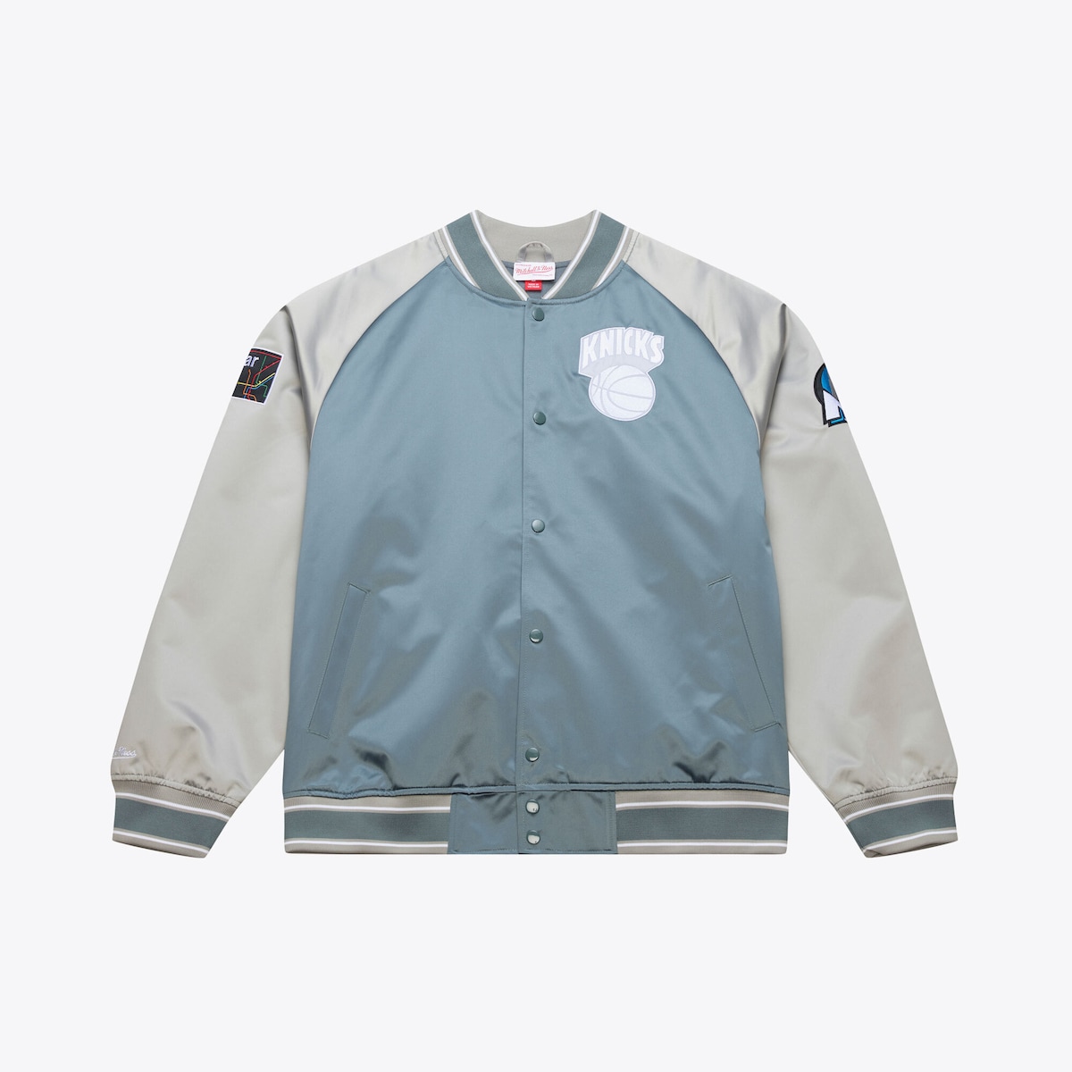 【公式グッズ】NBA ニックス ジャケット Mitchell & Ness/ミッチェル＆ネス メンズ ブルー (SP26 NBA THUNDERSTORM LIGHTWEIGHT SATIN JACKET)