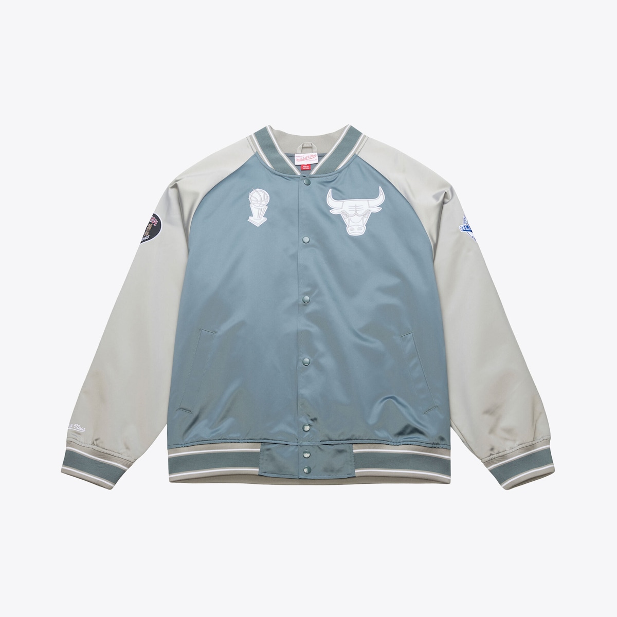 【公式グッズ】NBA ブルズ ジャケット Mitchell & Ness/ミッチェル＆ネス メンズ ブルー (SP26 NBA THUNDERSTORM LIGHTWEIGHT SATIN JACKET)