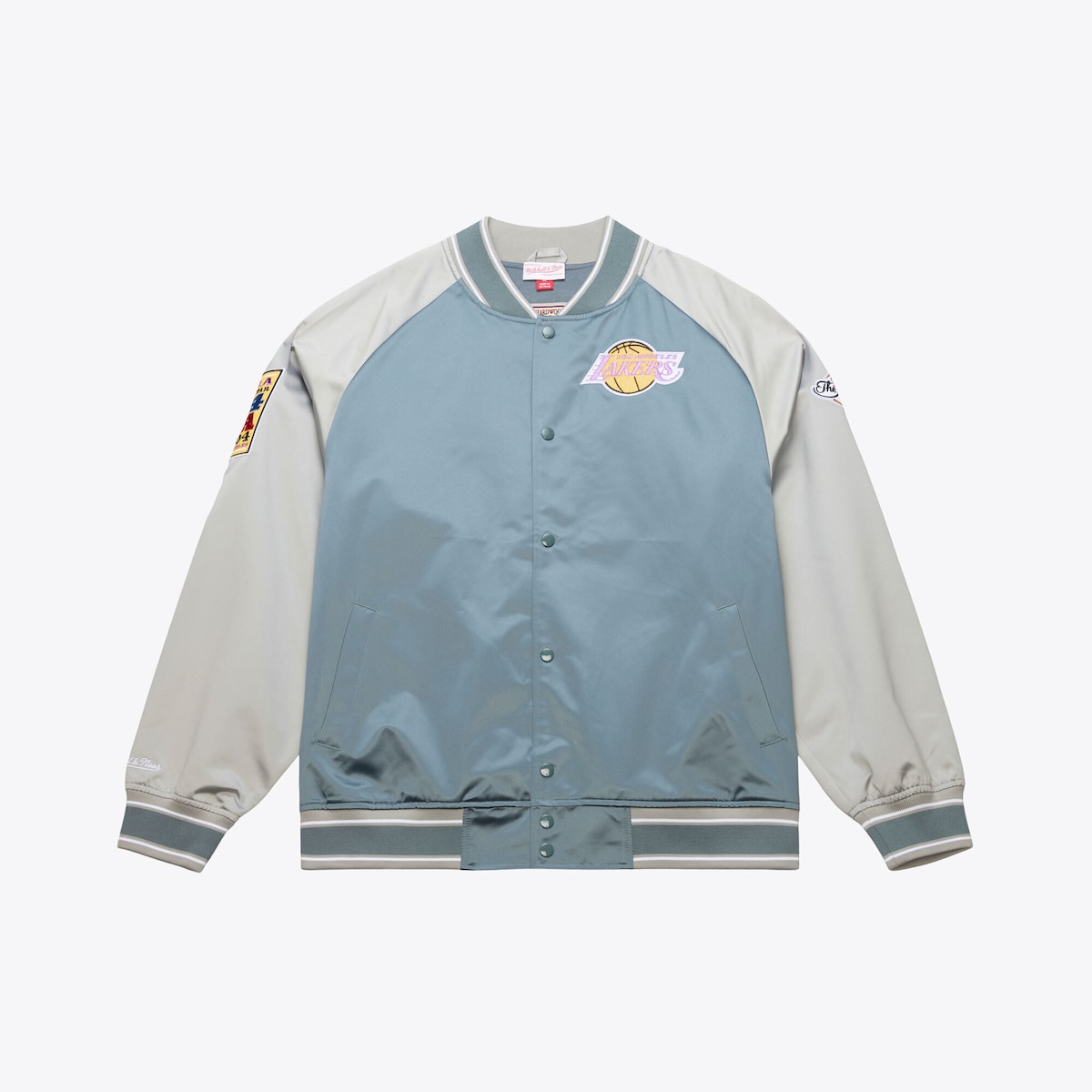 【公式グッズ】NBA レイカーズ ジャケット Mitchell & Ness/ミッチェル＆ネス メンズ ブルー (SP26 NBA THUNDERSTORM LIGHTWEIGHT SATIN JACKET)