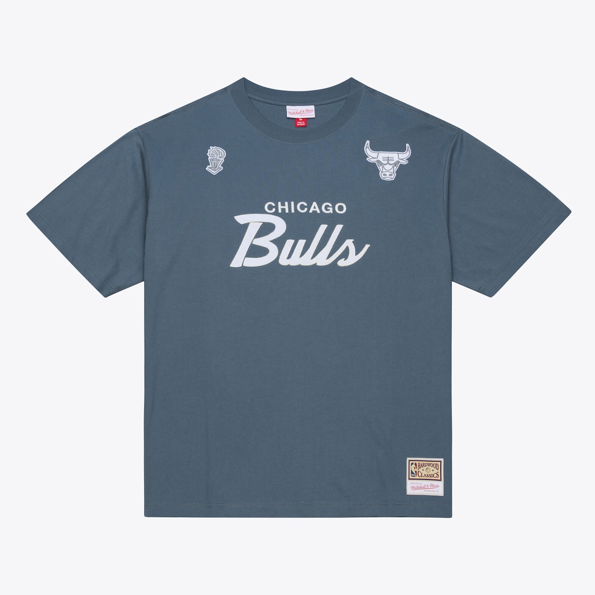 【公式グッズ】NBA ブルズ Tシャツ Mitchell & Ness/ミッチェル＆ネス メンズ ブルー (SP26 NBA THUNDERSTORM SS TEE)