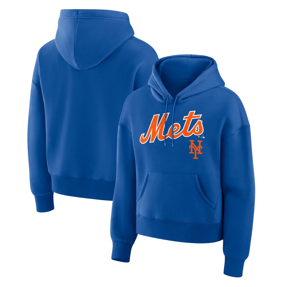 【公式グッズ】MLB メッツ フリース パーカー Fanatics/ファナティクス レディース ロイヤルブルー (Womens MLB Core Team Lockup Legacy Hood)
