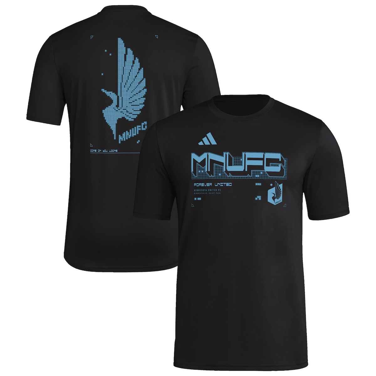 【公式グッズ】MLS ユナイテッドFC Tシャツ /アディダス メンズ ブラック (ADI S26 Men's Pregame Digital SS Tee)