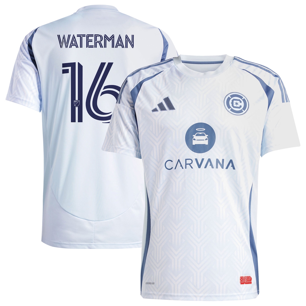 【公式グッズ】MLS シカゴ・ファイア ジョエル・ウォーターマン レプリカ ユニフォーム Adidas/アディダス メンズ ライトブルー (2025 Men's MLS Replica Player Jersey)
