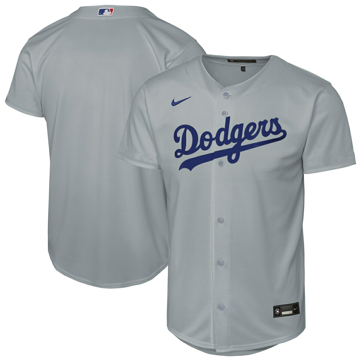 【公式グッズ】MLB ドジャース オルタネイト ユニフォーム （レプリカ） Nike/ナイキ キッズサイズ グレイ (Youth 8-20 Baseline Replica 2026 ALT & Road Jerseys - Team Front)