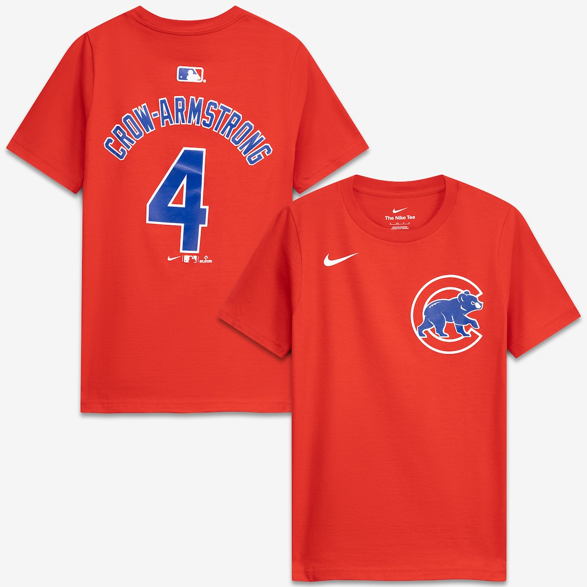 【公式グッズ】MLB カブス ピート・クロウ＝アームストロング ネーム&ナンバー Tシャツ Nike/ナイキ キッズサイズ レッド (Youth 2026 N&N Tee)