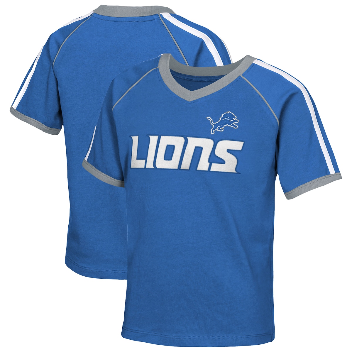 【公式グッズ】NFL ライオンズ Tシャツ Outerstuff キッズサイズ ブルー (NFL Youth Girls OST Score Breaker Soccer SST)