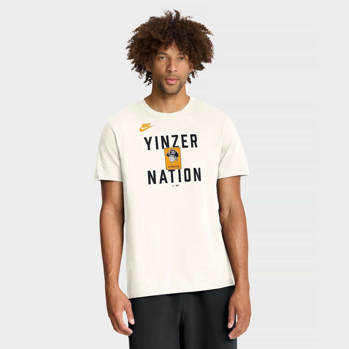 【公式グッズ】MLB パイレーツ Tシャツ Nike/ナイキ メンズ クリーム (Men's Nike Cooperstown 70's Inspired Cotton Tee)