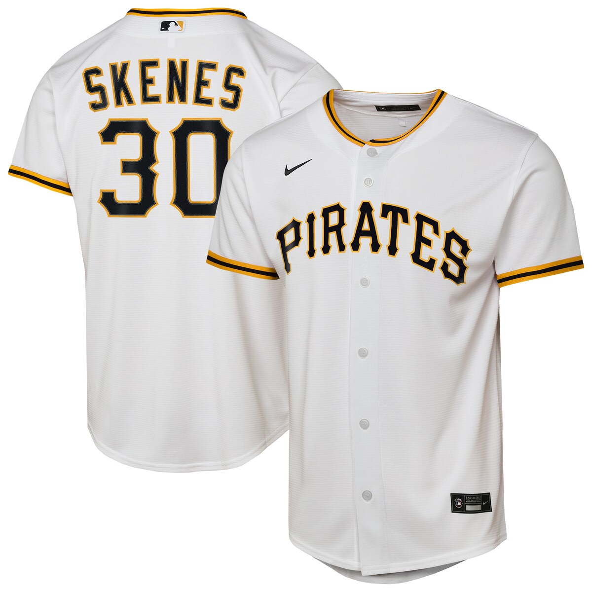 【公式グッズ】MLB パイレーツ ポール・スキーンズ ホーム ユニフォーム （レプリカ） Nike/ナイキ キッズサイズ ホワイト (Youth 8-20 Baseline Replica Home Player Jerseys - Smart PIDs)｜Fanatics公式ストア 店