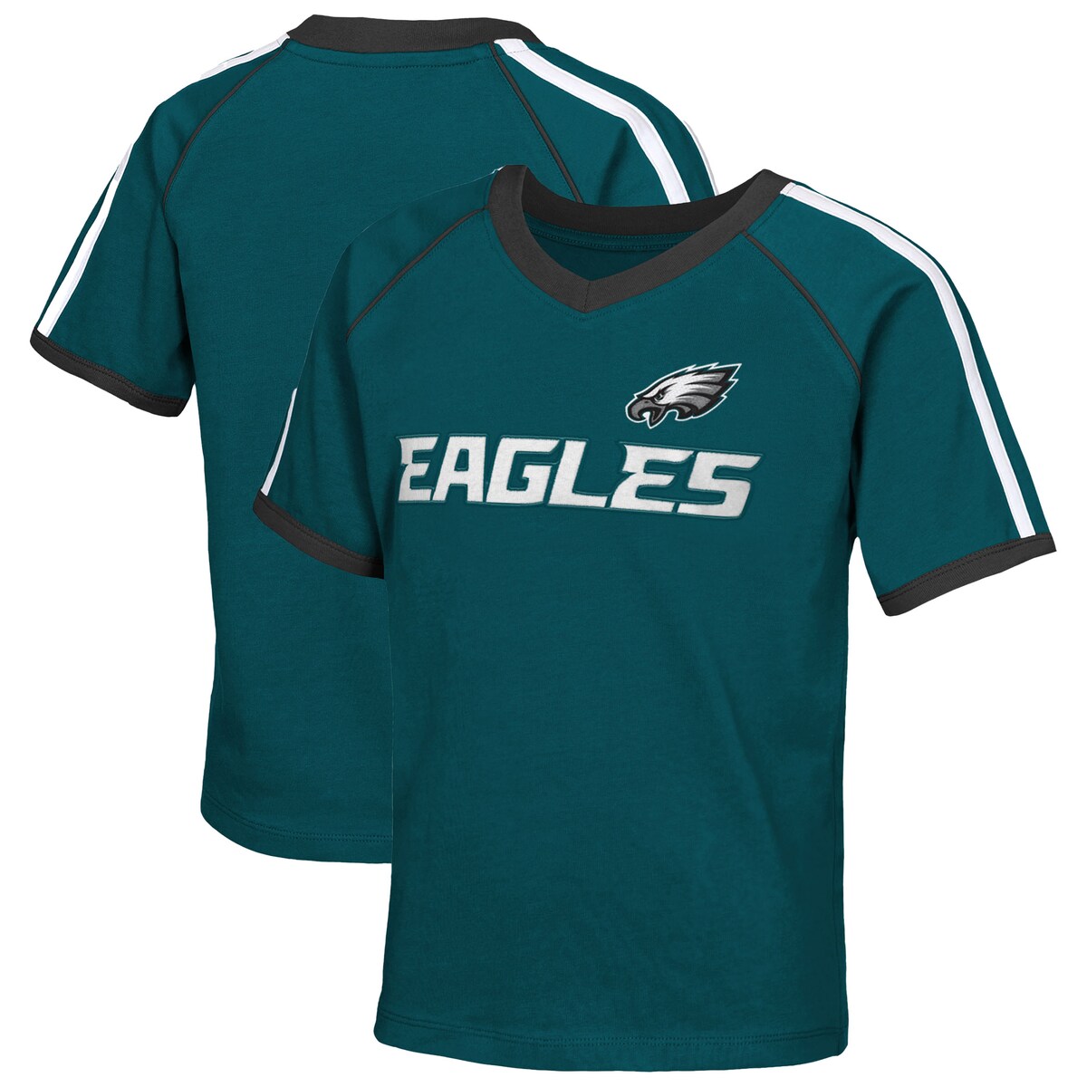 【公式グッズ】NFL イーグルス Tシャツ Outerstuff キッズサイズ グリーン (NFL Youth Girls OST Score Breaker Soccer SST)