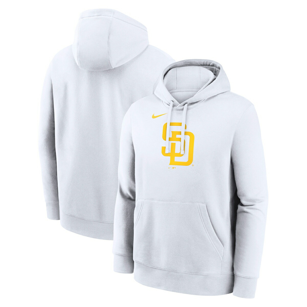 【公式グッズ】MLB パドレス パーカー Nike/ナイキ メンズ ホワイト (Men's Nike MLB Logo Club Fleece Hood)