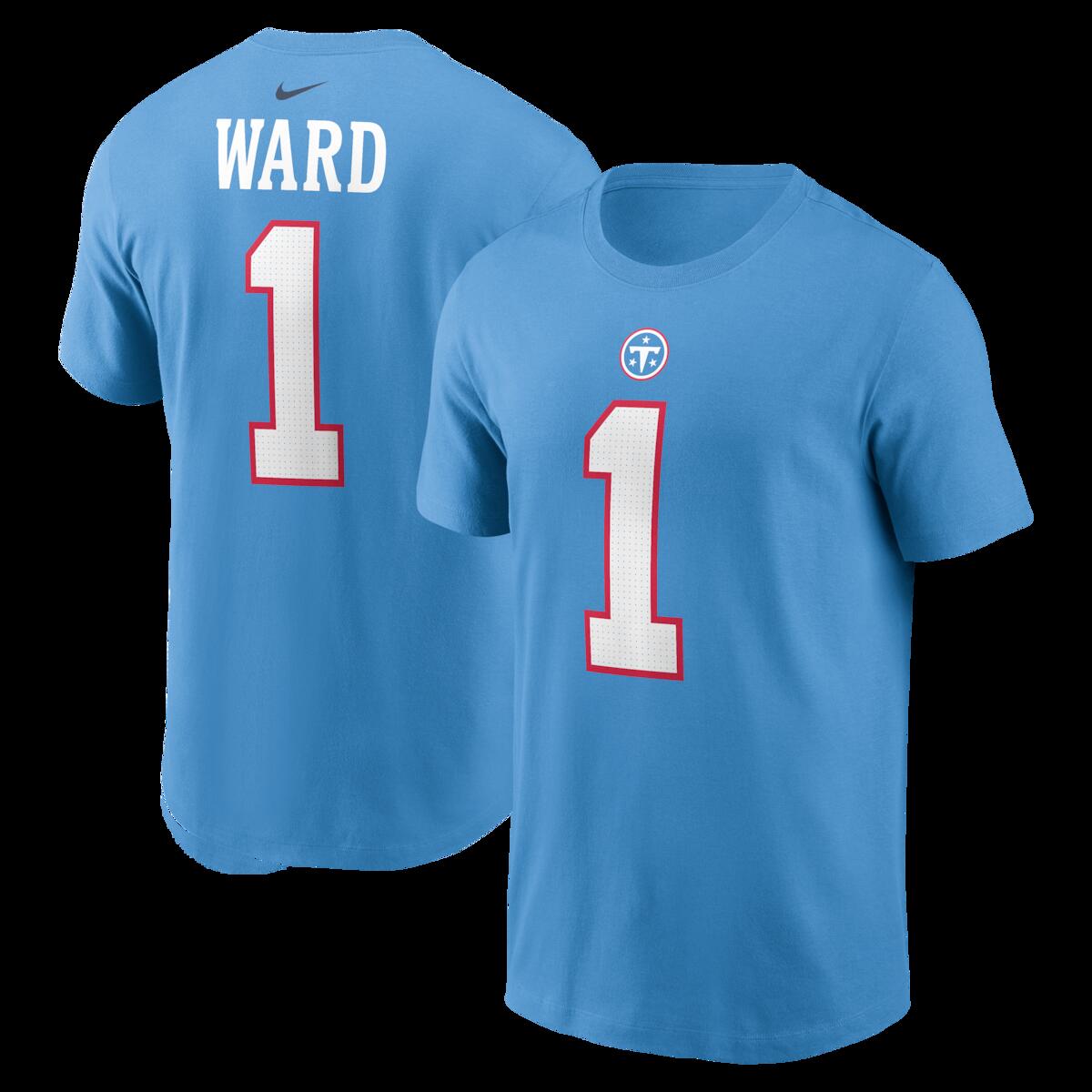 【公式グッズ】NFL タイタンズ キャメロン・ウォード ネーム&ナンバー Tシャツ Nike/ナイキ メンズ ライトブルー (26 Men's NFL Nike Player N&N Tee)|Fanatics公式ストア 店