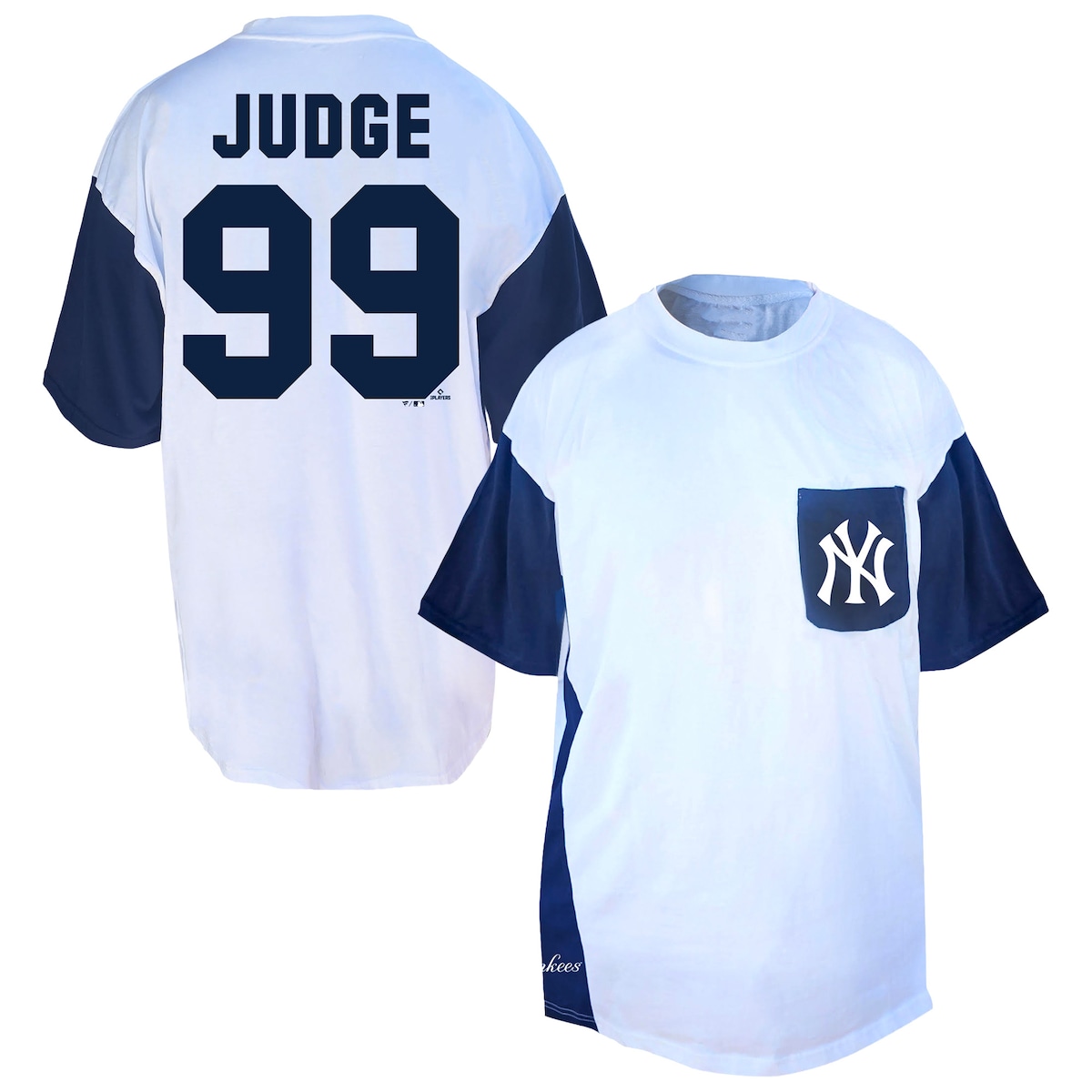 【公式グッズ】MLB ヤンキース アーロン・ジャッジ ネーム&ナンバー Tシャツ（大きいサイズ） Fanatics/ファナティクス メンズ ホワイト (Men's B&T Embossed Logo Player N&N Tee)