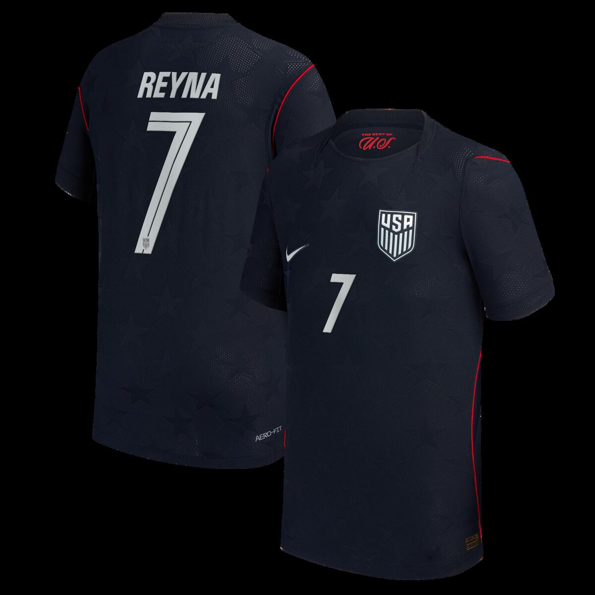 【公式グッズ】NATIONAL TEAM アメリカ代表 ジョヴァンニ・レイナ アウェイ ユニフォーム （オーセンティック） Nike/ナイキ ユース・ジュニアサイズ ブルー (NIK S26 Youth Match Authentic Jersey - Player)