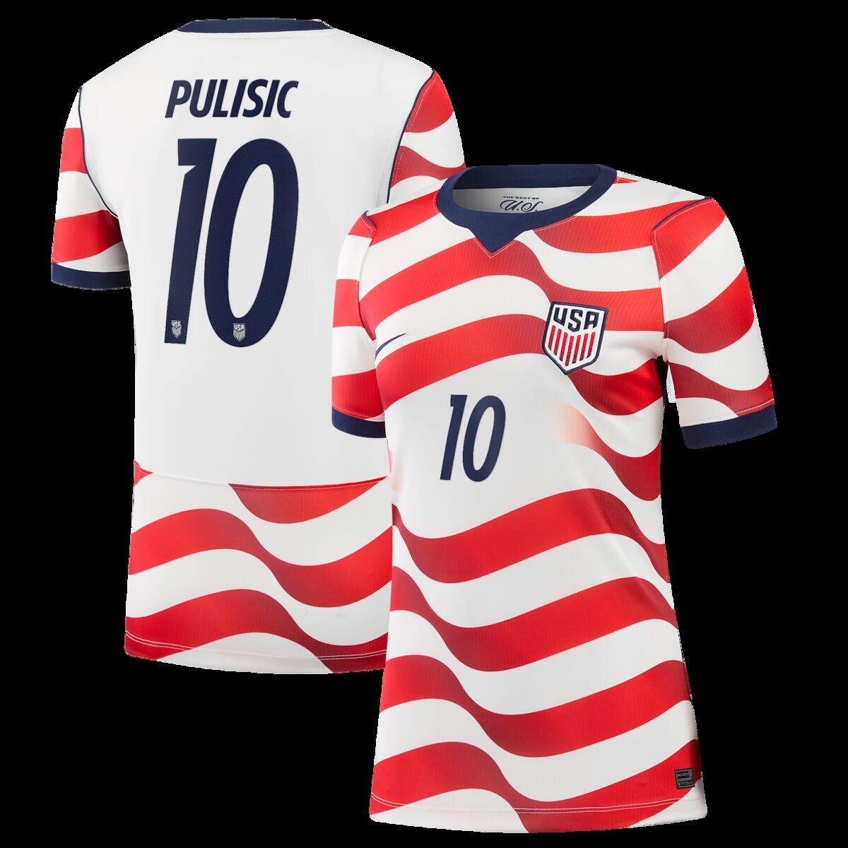 【公式グッズ】NATIONAL TEAM アメリカ代表 プリシッチ ホーム ユニフォーム （レプリカ） Nike/ナイキ レディース ホワイト (NIK S26 Women's Stadium Replica Jersey - Player)
