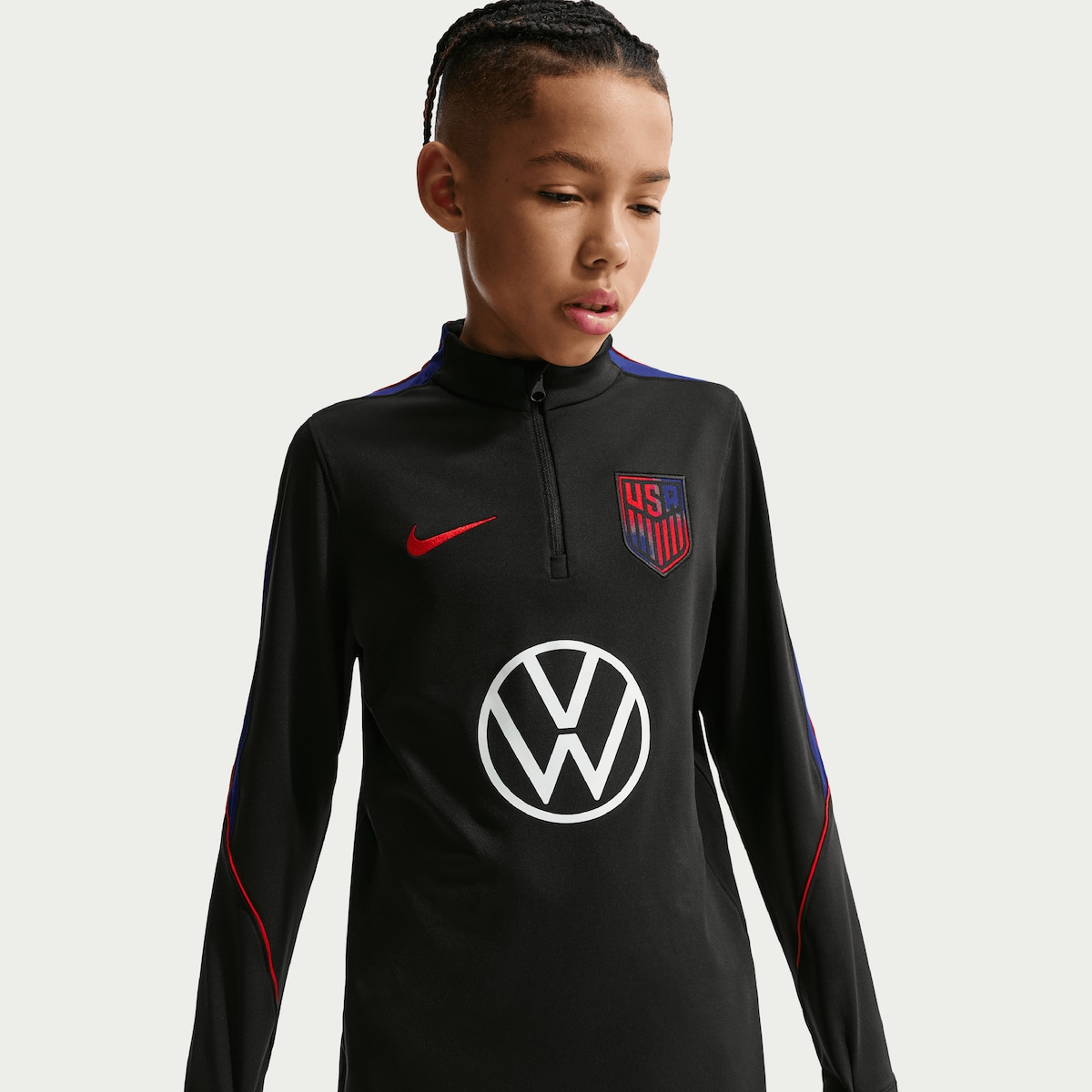 【公式グッズ】NATIONAL TEAM アメリカ代表 トレーニングウェア トップ Nike/ナイキ ユース・ジュニアサイズ ブラック (NIK S26 Youth Dri-Fit Strike LS Drill Top)｜Fanatics公式ストア 店