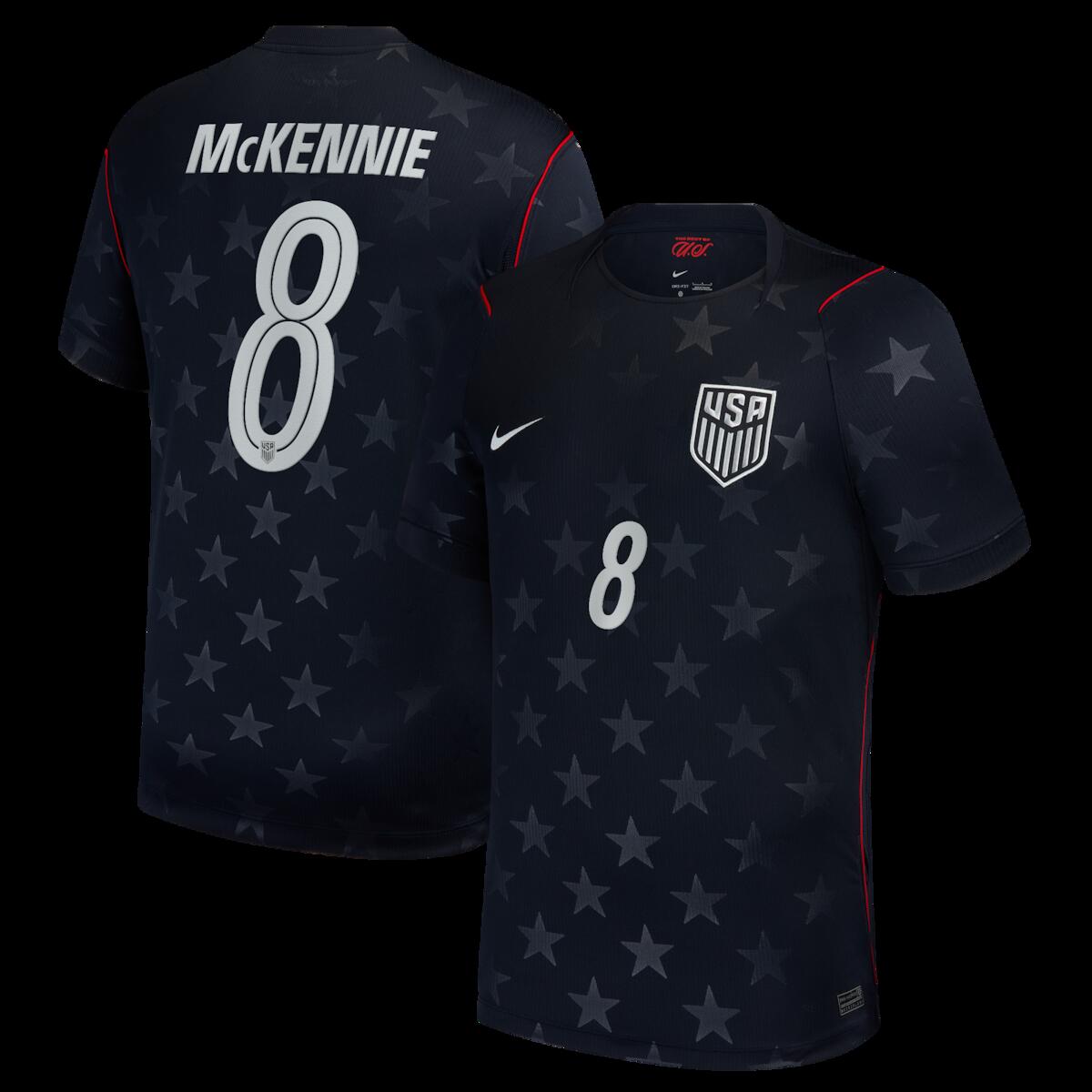 【公式グッズ】NATIONAL TEAM アメリカ代表 ウェストン・マッケニー アウェイ ユニフォーム (レプリカ) Nike/ナイキ メンズ ブルー (NIK S26 Men's Stadium Replica Jersey - Player)