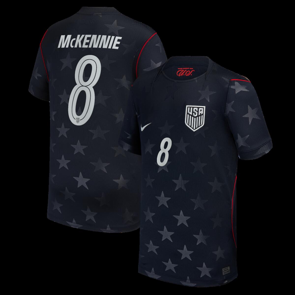 【公式グッズ】NATIONAL TEAM アメリカ代表 ウェストン・マッケニー アウェイ ユニフォーム (レプリカ) Nike/ナイキ ユース・ジュニアサイズ ブルー (NIK S26 Youth Stadium Replica Jersey - Player)|Fanatics公式ストア 店